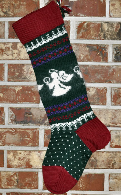 Angel Knit Christmas Stocking